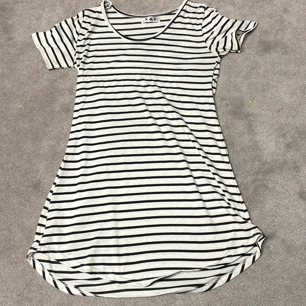 X & Z black and white stripped dress. Size S